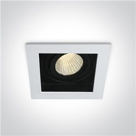 Empotrable Orientable de techo One Light 51112E/W/W Blanco 12w 3000K