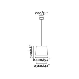 Lampara colgante Faro Barcelona CONGA 64315-54 Negro/Blanco
