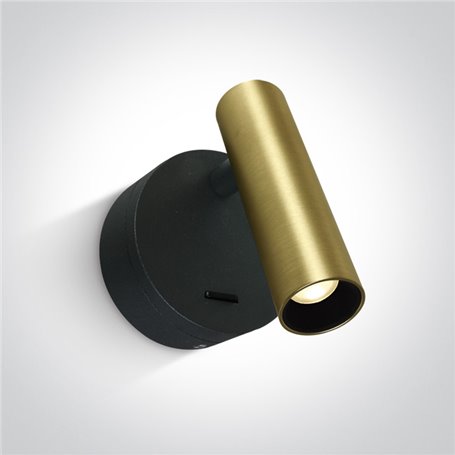 Aplique de lectura Led ONE LIGHT 65738/BBS/W Latón cepillado 3w 3000K IP20