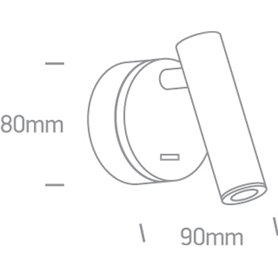 Aplique de lectura Led ONE LIGHT 65738/BBS/W Latón cepillado 3w 3000K IP20