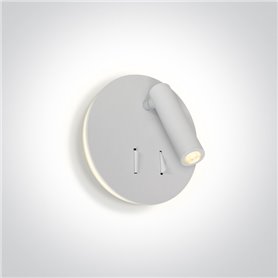 Aplique de lectura ONE LIGHT 65746B/W/W Blanco con retroiluminacion 3+5w 3000K IP20