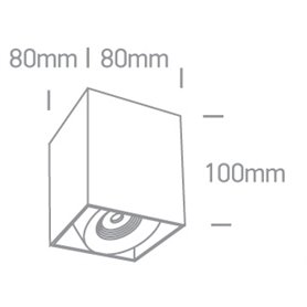 Downlight superficie Led ONE LIGHT 12108XA/W/W Blanco 8w 3000K IP20