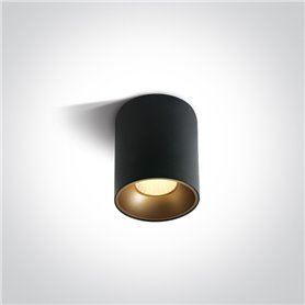 Downlight superficie Led ONE LIGHT 12112Z/B/W Negro 12w 3000K IP20