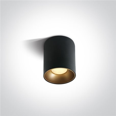 Downlight superficie Led ONE LIGHT 12112Z/B/W Negro 12w 3000K IP20