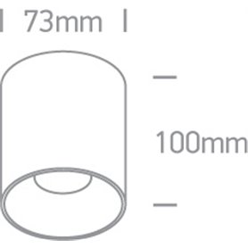 Downlight superficie Led ONE LIGHT 12112Z/B/W Negro 12w 3000K IP20