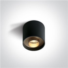 Downlight superficie Led ONE LIGHT 12108D/B/W Negro 8w 3000K IP20