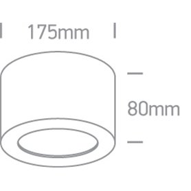 Downlight superficie Led ONE LIGHT 12116FD/B/BS Negro 16w 3000K IP20