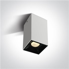 Downlight superficie Led ONE LIGHT 12107B/W/W Blanco 7w 3000K IP20