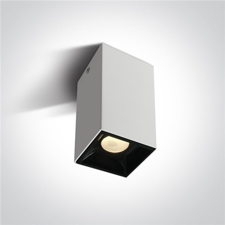 Downlight superficie Led ONE LIGHT 12107B/W/W Blanco 7w 3000K IP20