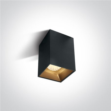 Downlight superficie Led ONE LIGHT 12112ZA/B/W Negro 12w 3000K IP20
