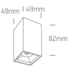 Downlight superficie Led ONE LIGHT 12106B/W/W Blanco 6w 3000K IP20