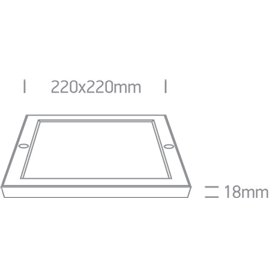 Paflon Led techo ONE LIGHT 62018FA/W/C Blanco 18w 4000K IP40 super slim