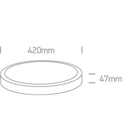 Paflon Led techo ONE LIGHT 62140F/W/C Blanco 40w 4000K IP40
