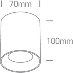Downlight superficie Led ONE LIGHT 12105AL/W/B Blanco reflector negro IP20