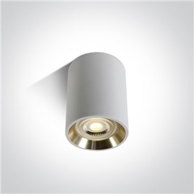 Downlight superficie ONE LIGHT 12105AL/W/GL Blanco reflector oro IP20