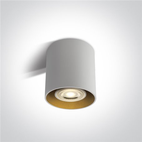 Downlight superficie ONE LIGHT 12105T/W Blanco reflector latón IP20
