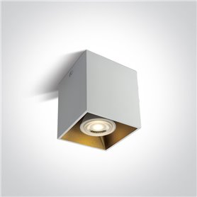 Downlight superficie ONE LIGHT 12105TA/W Blanco reflector latón IP20