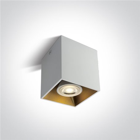 Downlight superficie ONE LIGHT 12105TA/W Blanco reflector latón IP20