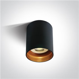 Downlight superficie ONE LIGHT 12105N/B Negro reflector latón IP20