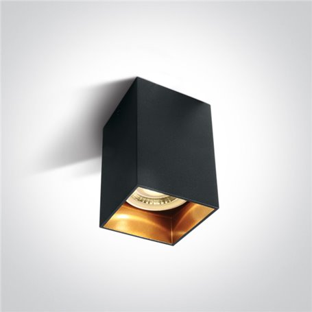 Downlight superficie ONE LIGHT 12105NA/B Negro reflector latón IP20