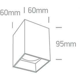 Downlight superficie ONE LIGHT 12105NA/B Negro reflector latón IP20