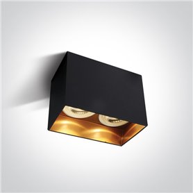 Downlight superficie ONE LIGHT 12205NA/B Negro reflector latón IP20