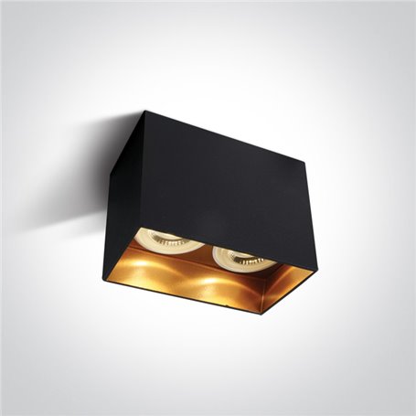 Downlight superficie ONE LIGHT 12205NA/B Negro reflector latón IP20
