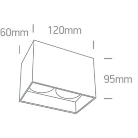 Downlight superficie ONE LIGHT 12205NA/B Negro reflector latón IP20