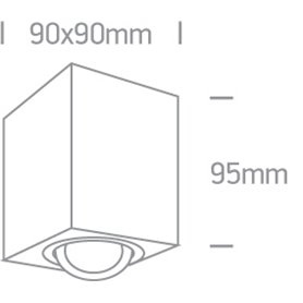 Downlight orientable de superficie ONE LIGHT 12105AC/B Negro IP20