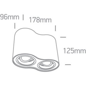 Downlight orientable de superficie ONE LIGHT 12205Y/W Blanco IP20