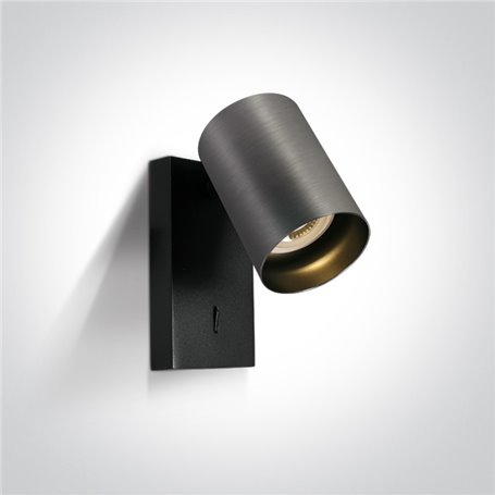 Proyector decorativo ONE LIGHT 65105NA/MG Gris metalico reflector negro IP20