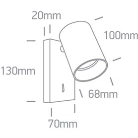 Proyector decorativo ONE LIGHT 65105NA/MG Gris metalico reflector negro IP20