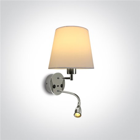 Aplique de lectura Led ONE LIGHT 61080/C/W Cromo 3w 3000K IP20
