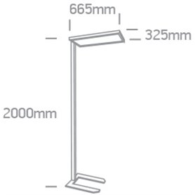 Lampara pie Led ONE LIGHT 36002/W/C blanco 60w 4000K IP20