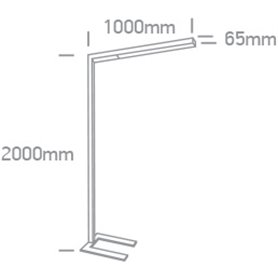 Lampara pie Led ONE LIGHT 36004/B/C negro 75w 4000K IP20
