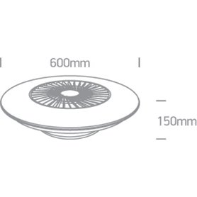Plafon ventilador Led techo ONE LIGHT 24002/W Blanco 30w 3000-4000-6000K 