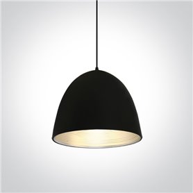 Lampara colgante techo ONE LIGHT 63016A/B/G Negro reflector gris