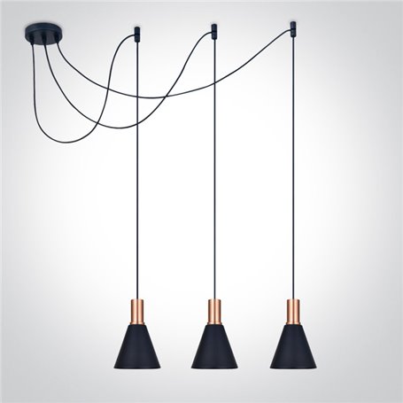 Lampara colgante techo ONE LIGHT 63122B/CU Cobre IP20