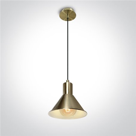Lampara colgante techo ONE LIGHT 63118/BBS latón cepillado