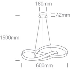 Lampara colgante LED techo ONE LIGHT 63066A/W blanco 30w 3000K