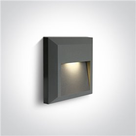 Aplique LED pared ONE LIGHT 67388B/AN/W antracita 2w 3000K IP65