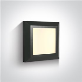 Aplique LED pared ONE LIGHT 67394A/AN/W antracita 3,5w 3000K IP65