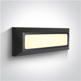 Aplique LED pared ONE LIGHT 67394/AN/W antracita 3,5w 3000K IP65