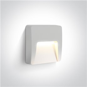 Aplique LED pared ONE LIGHT 67418/W/W blanco 3w 3000K IP65