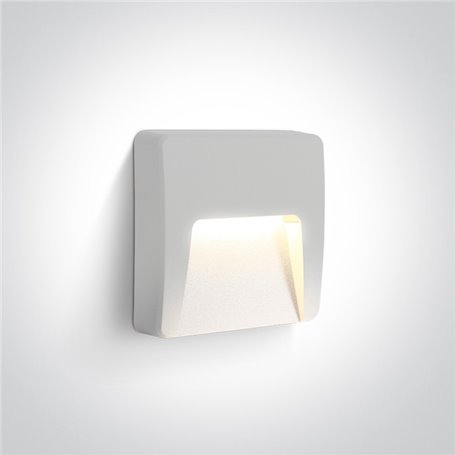 Aplique LED pared ONE LIGHT 67418/W/W blanco 3w 3000K IP65