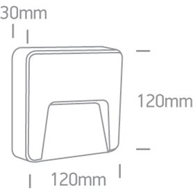 Aplique LED pared ONE LIGHT 67418/AN/W antracita 3w 3000K IP65