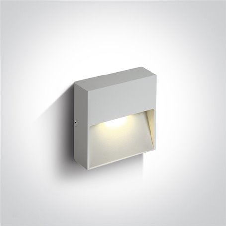 Aplique LED pared ONE LIGHT 67359A/W/W blanco 3w 3000K IP54