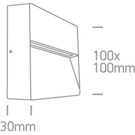 Aplique LED pared ONE LIGHT 67359A/W/W blanco 3w 3000K IP54