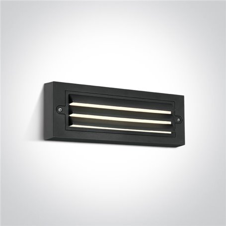Aplique LED pared ONE LIGHT 67502A/AN/W antracita 6w 3000K IP65