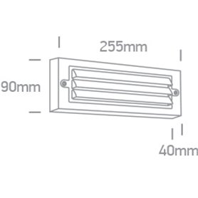 Aplique LED pared ONE LIGHT 67502A/AN/W antracita 6w 3000K IP65